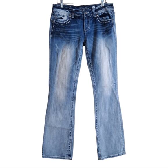 Miss Me Denim - Miss Me Embellished Stud Cross Bootcut Jeans Size 31